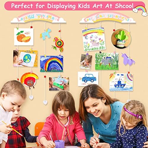 Garybank Rainbow Artwork Display For Kids Art, Kit de Arte para Kits For Drawings Art Offra, toda criança é uma placa de madeira