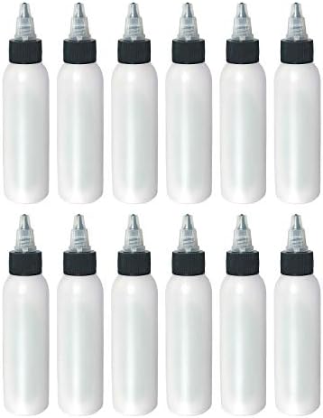 510 garrafas de cosmo centrais com tampas de distribuição de topo - forma de bala de plástico HDPE - feita nos EUA