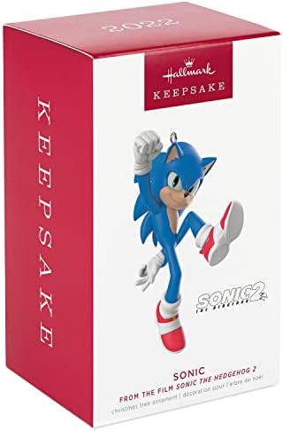 Hallmark Keetake Ornamento de Natal 2022, Sonic the Hedgehog 2 Movie