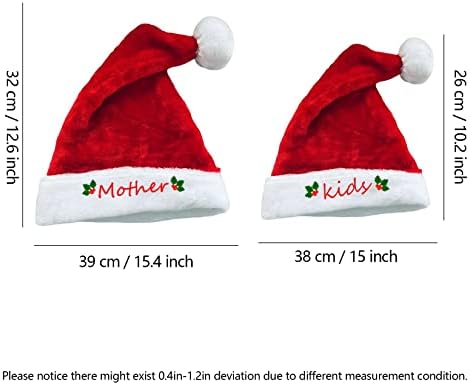 Family Matching Hat Set Hats Christmas Hat Santa Hat de Festas de Festa de Xmas Festival Soft Caps of 3