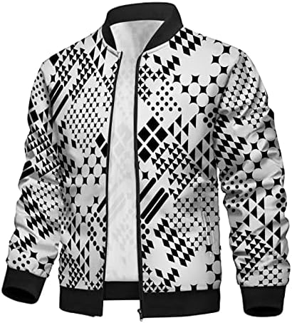 Jaquetas esportivas para homens casuais casuais casuais casaco de beisebol zíper casaco curto com bolsos