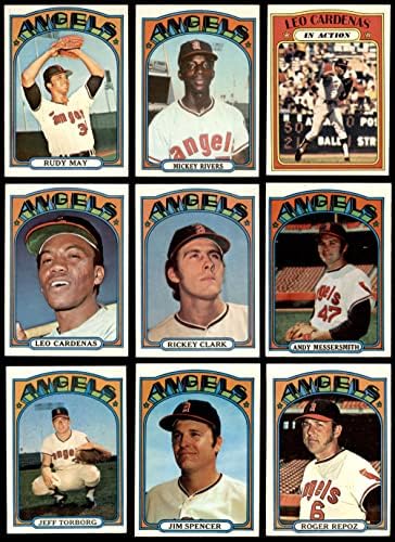 1972 Topps California Angels, perto da equipe, definiu os anjos da Califórnia Ex+ Angels