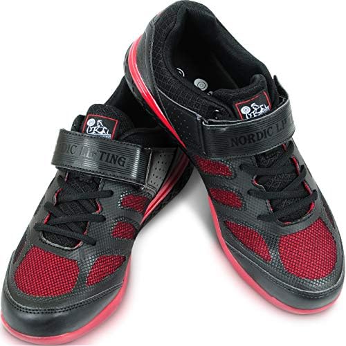 Mangas de cotovelo nórdicas de levantamento grande com sapatos Venja tamanho 12 - vermelho preto