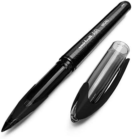 UNI -Ball Air Micro - Rollerball fino de 0,5 mm - pacote de 3 - preto, azul e vermelho - UBA -188 -M