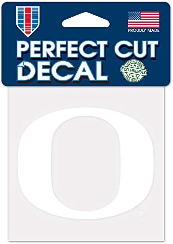 WinCraft NCAA Unisex-Adult 4x4 Perfect Cut White Decal