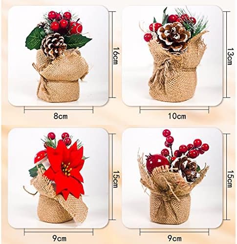 Aboofan 8 pcs vasos de plantas artificiais embrulhados e mesa de mesa favorece a planta de flores, bases de base de corte