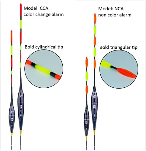 Alarme de alteração de cor Kangdun Bobbers deslizamentos para pesca noturna, Bobbers de pesca iluminada LED, PMI Ultra Light Foam