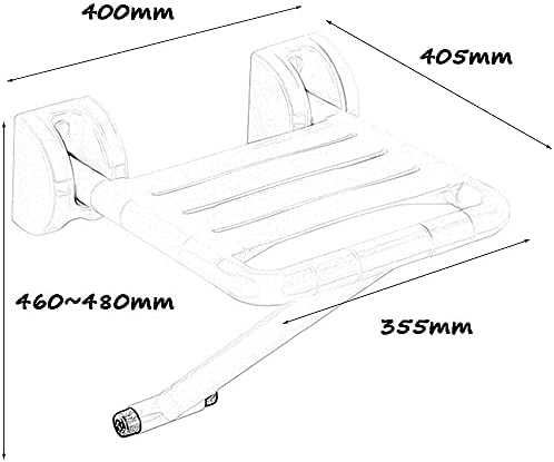 Assentos de chuveiro para banquinho de parede dobrável e desativado banheiro banheiro banheiro bancada dobrável cadeira