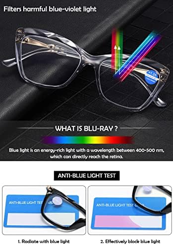 Koosufa Cat Eye Reading Glasses Blue Blocking Fashion Crystal Frame Readers Computer Eyewear Opyeglasses para mulheres