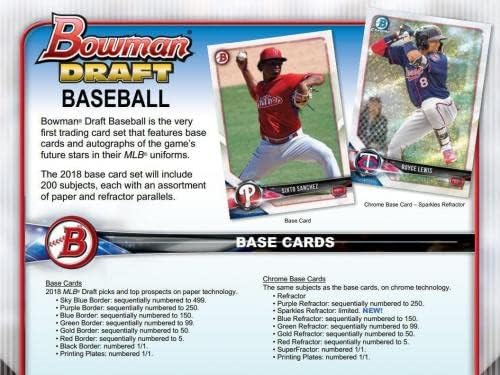 2018 Topps Bowman Draft Baseball Hobby Super Jumbo Box - Pacotes de cera de beisebol