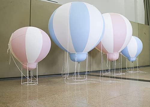 Coonoe 5 pés meio balão de ar quente, balão de decoração para festas de chá de bebê com bomba de ar, balão de penduramento