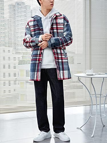 Jackets Ninq for Men - Men Plaid Single Bastted sobretudo