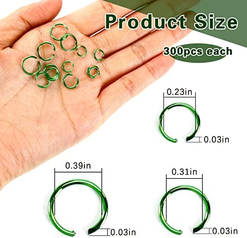 900pcs o Ring Connectors Metal Open Jump Rings Definir anéis de salto de aço inoxidável para conectores de fabricação