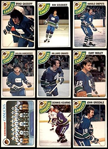 1978-79 O-PEE-Chee Vancouver Canucks perto de Team Set Vancouver Canucks Ex+ Canucks