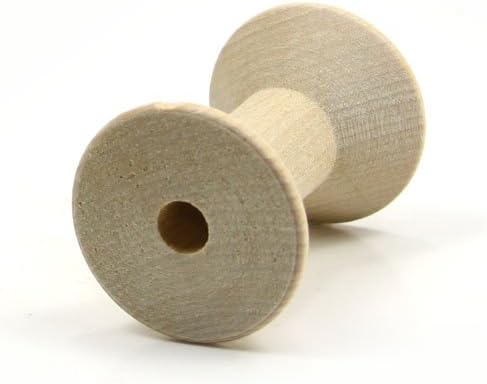 MyLittlewoodshop - PKG de 1 - Spool - 1-15/16 polegadas de altura e 1-3/8 polegadas de largura com 5/16 de madeira inacabada