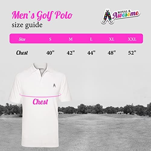 Royal & Awesome Funny Golf Cirts para homens, camisa de golfe masculina, camisas de golfe loucas para homens, pólo de golfe