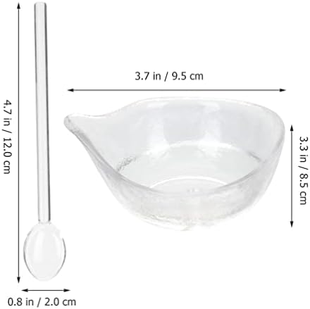 Tigelas de mistura de vidro de cabilock tigelas de vidro transparente 1 conjunto de vidro máscara facial tigela