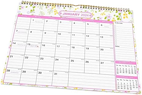 TOFFICU 4PCS 2024 Planejador de calendário Desktop de papel