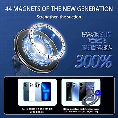 Turcee Compatível para montagem de carro MagSafe para iPhone, [2022 New Upgrade] Ventro de carro 360 ° Montagem magnética de carros,