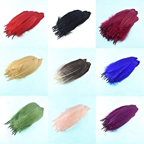 Oyalma 100pcsnatural ganso penas artesanato em penas de festas brancas jóias fazendo decoração de casamento colorido de pluma