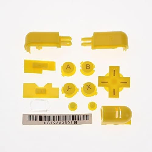 Botão completo Conjunto esquerdo Button abxy direito L R D-Pad Botão cruzado para o kit de botões ds lite nsl （amarelo）