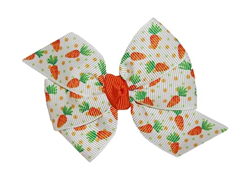 WD2U Girls 3 Small Polka Dot Cenout Cenout Bunny Bait Hair Bow French Clip