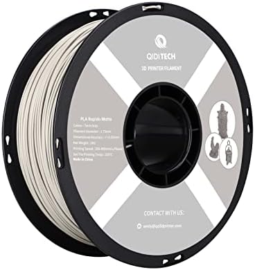 R Qidi Technology Matte Pla Filamento 1,75 mm, 3D Filamento de impressora PLA RAPIDO Matte 1kg Spool, adequado para impressão de velocidade