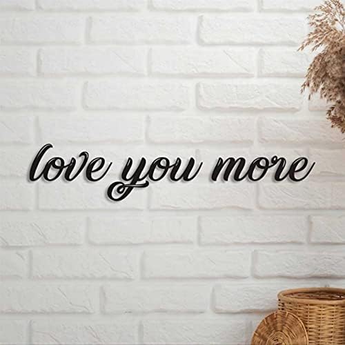 GodBlessign Love You More Sign Metal Words Sign Metal Word Cut Out Sign Laser Cut Sign para Decoração Decoração Decorativa