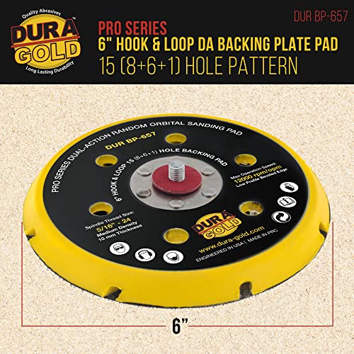 DURA -GOLD 6 discos de landing - 180 Grit, Hook & Loop Da Placa de Apoio e Interface de Densidade Sofra