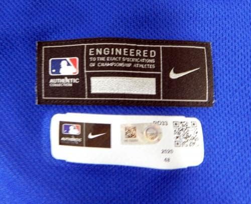 2020 Kansas City Royals Pedro Grifol 6 Jogo emitido POS Usado Blue Jersey DG P 5 - Jogo usado MLB Jerseys