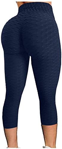 Mulheres ioga leggings High cintura de barriga de controle bolhas de lifting de liftings de lifting de bolha de bolha de