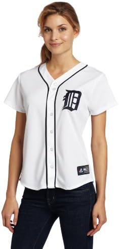 MLB Detroit Tigers Réplica Home Réplica Baseball Jersey Feminina, Branca