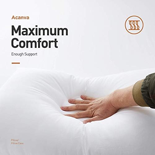 Almofadas de cama de qualidade de hotel acanva para dormir, premium 3D Pluxh-Fiber-reduz dor no pescoço, capa respirável