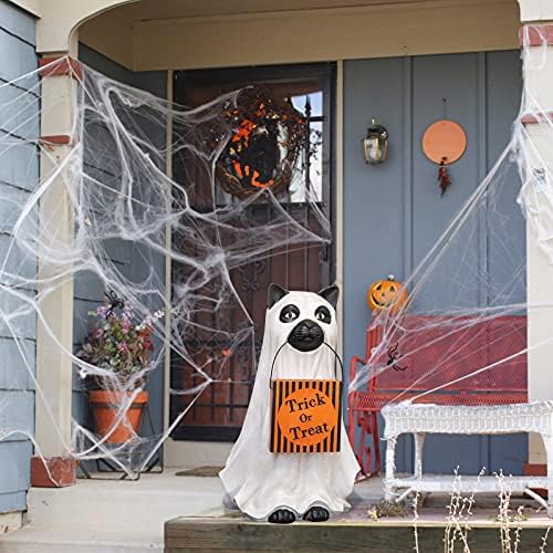 Decoração de Halloween de curtidas - decorações de festas de Halloween Ghost Cat Candy Bowl Titular, tigela de doces de gato, tigela