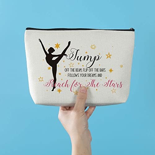 Bolsa de maquiagem de ginástica de ginástica aozhuo para mulheres ginasta Ginasta Inspirational Gymnastic Coach Gift Gymnastics