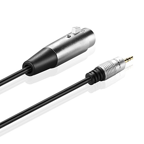 TNP TRS Premium TRS para XLR Microfone Microfone Cable TRS masculino para XLR fêmea a 3,5 mm, 1/8 de polegada - 3,5 mm Male a fêmea
