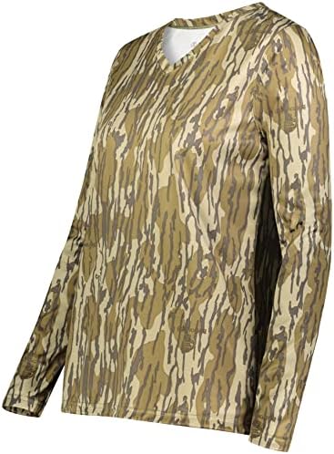 Holloway feminina feminina Mossy Oak Momentum Manga Longa Campa