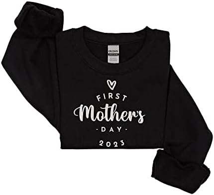 Custom Primeiro Dia das Mães Estas Bordadas Bordadas, Capuz Bordado Familiar Personalizado Combinante, Para Mãe Bordado Camisa,