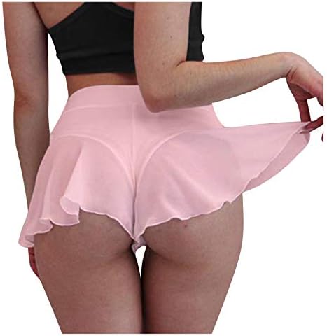 Skorts Saias para mulheres de altura da cintura plata