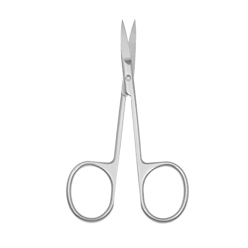 Motanar Cutticle Unhel Scissors - Scissor de manicure de precisão de aço inoxidável - tesoura de unha curvada reta e pontiaguda extra