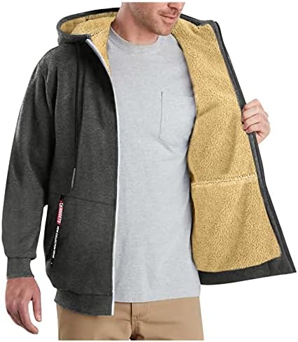 Adssdq de manga longa jaqueta básica homens plus size parque parque zip up casacos moles moletom com cor sólida de cor sólida