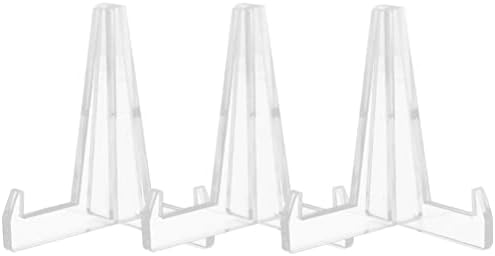 Tofficu Display Stand Stand Stand 3pcs Cavalis de plástico Placas de suporte Rack 3pcs Clear Acrílico Cavalia Placa Stand Display