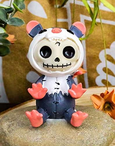 Ebros Furry Bones Awesome The Marsupial Possum Skeleton Statuine 2,75 H Furrybones Rosa Pés rato rato camundongo Costume de caveira