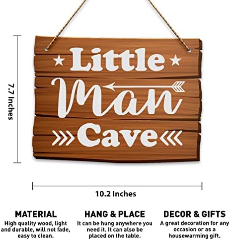 Berçário de decoração da parede do berçário, caverna do pequeno homem, sinal da porta do berçário para a criança da criança da criança