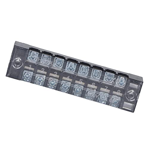 Bloco de barreira de arame, resistência à corrosão 5pcs 15A linhas duplas Terminal Block Time Saving Tampa transparente