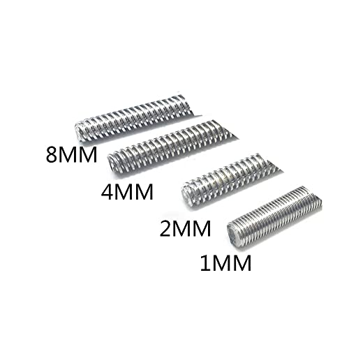 Impressora 3D CNC T8 Trapezoidal Lead parafuso Comprimento de 100 mm, cabeceira 1 mm