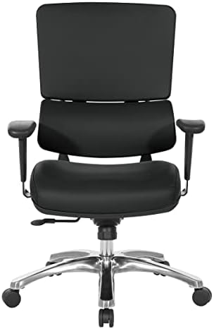 Office Star Pro X996 Cadeira de escritório do gerente totalmente ajustável com suporte lombar, costas completas, base de alumínio