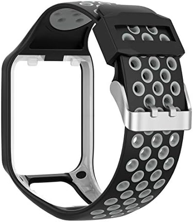 Lokke Dual-Colors Substituto Silicone Pulsed Band Band para Tomtom Runner 2/3/ TomTom Adventurer/ TomTom Golfer 2/ Tomtom Spark/