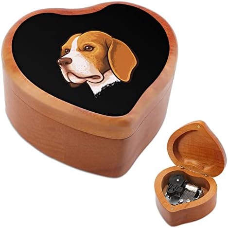 Beagle Dog Retrato Música Caixa de Música Cora