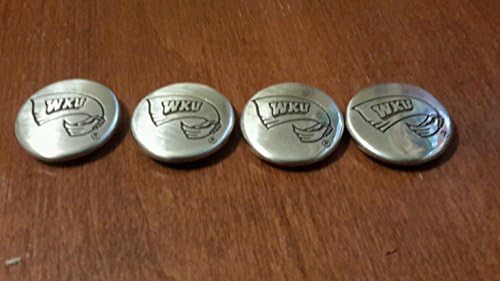 4 Western Kentucky University Screw in Conchos for Belts vem com parafusos fornecedores_majml